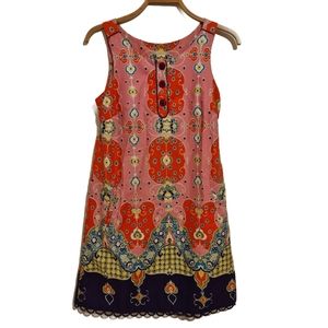 Muaves Anthropologie  Groovy 70's  Shift Dress Size 4